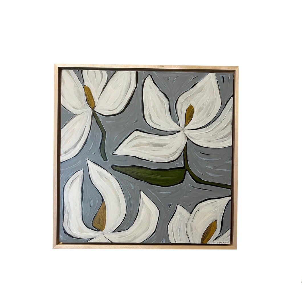 12x12 Framed Blue Magnolia