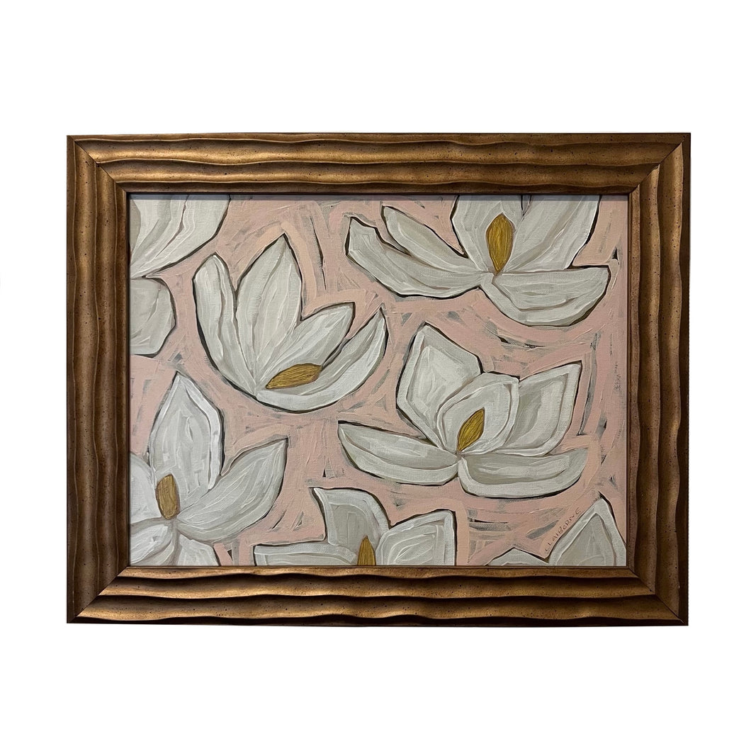 16x12 Framed Pink Magnolia